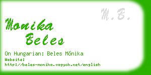 monika beles business card